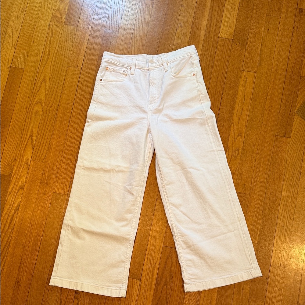 White Wide-Leg Women’s Jeans